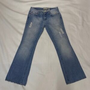 Colin's Zoe 1620 Rigid Low Rise Flare Distressed Light‎ Wash Jeans Y2K Size 6